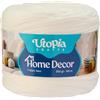 Utopia Crafts Home Decor Fettuccia per Uncinetto, 300g Filo T-Shirt Spesso Morbido Elastico per Cestini Borse Tappeti, Filo Tessuto per Principianti, Decorazione Casa, Macramè (Bianco)