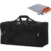 LONALIA Borsone da uomo grande da 54 litri, Borsa per scarpe nere, Holdall Duffle Bag 25 Inch, LONALIA Borsone da viaggio