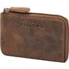 STILORD Keyon Elegante Portachiavi Uomo e Donna Pelle Vera - Mini Portafoglio Anelli Portachiavi con Cerniera Borsa per Chiavi con Zip - Portamonete per carte e monete Colore:marrone medio