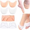 SamHeng 4 paia di puntali in silicone, cuscinetti per calzini in gel di silicone morbido, protezioni per le dita dei piedi, protezione del piede per balletto, con foro traspirante per metatarso, metatarso