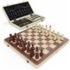Puecrof Set di scacchi pieghevoli in legno da 38 cm con personaggi del re Staunton da 7,6 cm e 2 donne aggiuntive