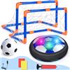 lenbest Kit Giochi Calcio - LED Pallone Fluttuante | Porta Calcio | Fischietto - Giocattoli Regalo Bambini 3 4 5 6 7 8 9 10 Anni Maschio