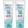 Safe Sea Protezione solare all'ossido di zinco LSF50 | Protezione solare minerale trasparente per il viso senza colata | Lozione protettiva antimeduse | Antibarriera corallina | Dimensioni da viaggio