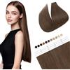 Elailite Extension Capelli Veri Biadesivo #2A Marrone Fegato, 20 Fasce Adesive Tape Extensions Biadesive Remy Human Hair Naturali 30cm 40g
