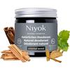 Niyok® Deocrema 2-in-1 Oriental Wood (40 ml) - Crema deodorante anti-traspirante naturale - Senza alluminio - 24h protezione - Solido, vegano - Per donna e uomo