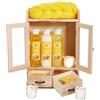 BRUBAKER Cosmetics set beauty da bagno e igiene personale limone in comodo armadietto in legno