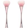 Pchnfei 2 pennelli per rimuovere la polvere per nail art, colore oro rosa, spazzola morbida per la pulizia della polvere per trucco, spazzola per polvere per unghie acriliche, pennelli per manicure, regali di