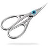 Premax 11510 - Ring Lock - Forbici Cuticole Pelli, Lame Doppia Durata - Ergonomiche - Design Unico - Acciaio INOX - Finitura Sabbiata - Made in Italy
