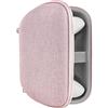 GEEKRIA Controller Travel Case Compatible with Xbox Series X/S & Xbox One, Hard Shell Carrying Bag with Joystick Protection, Cable Storage, Controller Retention Strap (Pink)