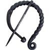 CRAFTOMATIK Spilla medievale | Ferro battuto | Fibel vichinga fatta a mano LARP | Ago da vestiti fibbia | HFRC15, Standard, Ferro battuto