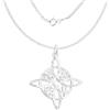 Only faith Collana nodo di strega con tetragramaton, in argento Sterling 925 italiano, catena lunga 45 cm, amuleto a doppia protezione con nodo di strega, con confezione regalo, Pequeño, Argento, Non