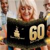 Dolplp! Biglietto Auguri Compleanno 60 Anni, Idea Regalo Biglietti Auguri Donna Uomo, Gadget la Decorazione di Regali per Feste di Compleanno, 60 Anni Biglietto di Happy Birthday
