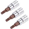 TOP-VIGOR 3 chiavi a bussola Torx da 1/4 x T20 CR-V, punte in acciaio S2 di alta qualità, punte Torx con lunghezza di 38 mm per chiave dinamometrica, chiave a cricchetto, trapani elettrici a