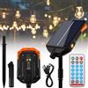 Joycabin Pannello solare da 1200 mAh per scatole di controllo delle luci a catena 13 modalità di illuminazione Impermeabile Luminosità regolabile Controller per stringhe di luci solari 24V Parti di