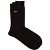 EMPORIO ARMANI Calzini corti da uomo, casual, in cotone, confezione da 3, colore nero, taglia unica, Nero/Nero/Nero, Taglia unica