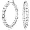 SWAROVSKI ORECCHINI A CERCHIO, MATRIX BIANCO