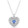 SWAROVSKI PENDENTE IDYLLIA CUORE, BLU, PLACCATO RODIO 5680403