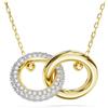 SWAROVSKI PENDENTE DEXTERA, ANELLO CONCATENATO PLACCATO ORO GIALLO