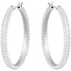 SWAROVSKI ORECCHINI A CERCHIO STONE PLACCATO RODIO