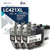 LCL LC421 LC421XL Nero Alta capacità Cartuccia d'inchiostro Compatibile per Brother LC-421XL LC421XL LC421XLBK LC421BK con DCP-J1050DW DCP-J1140DW MFC-J1010DW(3-Pack)
