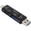 Generico Lettore Schede Sd di Memoria Usb2.0 Adattatore Micro Sd Otg e Lettore Sd card con Funzione Otg Lettore Micro Sd e Adattatore Sd Usb compatibile con Windows/Android