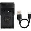Norifon BP1310 USB Caricatore per Samsung NX, NX10, NX100, NX11, NX20 | Compatibile con Samsung NX5, NX, NX10, NX100, NX11, NX20, NX5 Fotocamera