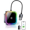 WityEye Adattatore CarPlay und Android Auto Wireless con Luce, WityEye Chiavetta CP/AA, USB C/A, Converte da Cablato a Wireless per per Apple iPhone iOS 10+, Smartphone Android 11+