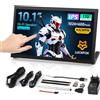 LUCKFOX 10.1 IPS Portable Monitor for Raspberry Pi & PC - HDMI Plug & Play, 10-Point Multi-Touch, Hi-Fi Speakers, Metal Stand, 1024 x 600 Resolution, Widely Used for Raspberry Pi 5