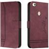 Bravoday Cover per Huawei P8 Lite 2017 / P9 Lite 2017, Flip Custodia in Pelle PU Portafoglio Custodia per Huawei Nova Lite / GR3 / Honor 8 Lite, con Slot per Schede, Vino Rosso