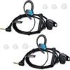 HYSHIKRA Auricolare radio di sicurezza compatibile con Motorola TLKR-T60 T80 T82 T-92 H2O T80 Extreme T82 Extreme Walkie Talkie, leggero, a forma di G con microfono (blu, 2 PACK)