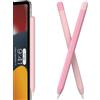 FAFALITHIC Confezione da 2 custodie in silicone compatibili con Apple Pencil Pro Case e Apple Pencil di seconda generazione, custodia protettiva supporta la ricarica magnetica e doppio tocco (rosa +