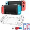 VGBUS Adatto per Nintendo Switch Custodia protettiva per PC ad alta trasparenza Maniglia per console di gioco Confezione completa Protettiva divisa ultra sottile