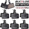 BUCKLOS Pastiglie freno a disco semi-metalliche per mountain bike Pastiglie freno a disco idraulico semimetallico Pastiglie freno per bicicletta per SHIMANO B01S B05S