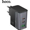 HOCO GaN 70W Spina UE Caricatore Del Telefono Per Samsung S25 S24 Dual USB C PD QC Adattatore Da Parete di Ricarica Rapida Per iPhone 16/15/14 Pro Max