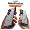 DUX DUCIS Custodia Flip magnetica per Samsung Galaxy Z Fold7 Cover trasparente satinata con protezione completa Cerniera Protezione antiscivolo e antiurto
