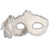 FIESTAS GUIRCA Maschera bianca con fiore