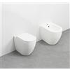 CERAMICA CIELO SPA Sanitari filo muro Cielo Smile Pro 53 vaso senza brida, bidet e coprivaso slim rallentato