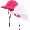 MASOCIO Cappello Neonato Bambino con Copricollo 2 Pezzi Cappellino Pescatore Bimbo 1 2 Anni Estivo Mare Sole Anti UV Spiaggia 9 12 18 Cappello età 6-24 Mesi Blu Blu Marina