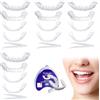 Eniyou 4 paia Dentiera Finta Naturale Dente Finto Provvisorio Denti Finti da Applicare da Soli Faccette Dentali Clip Dentali per Denti Mancanti Protesi Dentale Silicone Faccette Dentali Rimovibili