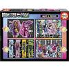Educa - Set di 4 puzzle progressivi per bambini da 50 a 150 pezzi con le immagini più divertenti di Monster High, dimensioni: 34 x 24 cm, consigliato per età superiore ai 5 6 7 8 anni (19706)