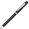 Cross Tech3+ - Penna multifunzione con incisione, finitura placcata oro Penna multifunzione con Sylus 5.000 Nero satinato, cromato.