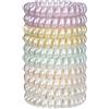 JessLab Elastici Spirale per Capelli, 10 Pezzi Senza per Tracce in Plastica per Coda di Cavallo, Accessorio per Ragazze e Donne, Colori Assortiti (#36)