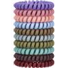 JessLab Elastici Spirale per Capelli, 10 Pezzi Senza per Tracce in Plastica per Coda di Cavallo, Accessorio per Ragazze e Donne, Colori Assortiti (#33)