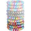 JessLab Elastici Spirale per Capelli, 10 Pezzi Senza per Tracce in Plastica per Coda di Cavallo, Accessorio per Ragazze e Donne, Colori Assortiti (#39)