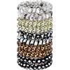 JessLab Elastici Spirale per Capelli, 10 Pezzi Senza per Tracce in Plastica per Coda di Cavallo, Accessorio per Ragazze e Donne, Colori Assortiti (#16)