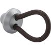 ACCURIDE MG.171200.34.63 McLED - Maniglia per mobili in pelle con passante, passante in pelle, larghezza 24 mm, pomello per mobili in ottone cromato opaco