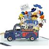 CUT POPUP.COM CUTPOPUP Miglior Papà - Biglietto Festa del Papà, Biglietto Auguri Compleanno Uomo, Biglietto Festa Papà, Biglietto Auguri Anni Uomo (Best Dad Car) 63IT