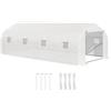 Outsunny Serra a Tunnel 6x3x2m con 8 Finestre e Porta Avvolgibile, Serra per Orto con 4 Picchetti e 4 Funi Incluse, in Acciaio e PP, Bianco