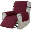 Highdi Copripoltrona Relax Reclinabile, Copridivano Trapuntato Impermeabile per Poltrona Relax Reclinabile Elettrica Copri Divano, Antiscivolo Antimacchia AntiGraffio Lavabile (Bordeaux)