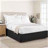 levinsohn Luxury Hotel Tailored Bed Skirt, Box Pleats, 14 inch Drop, King, Black